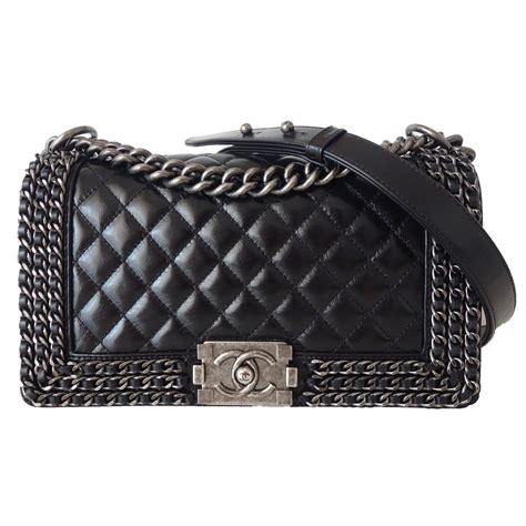 boy bag chanel nera|Chanel black handbags.